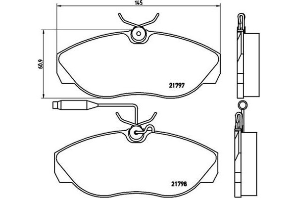 Brembo Σετ τακάκια, Δισκόφρενα - P 23 068