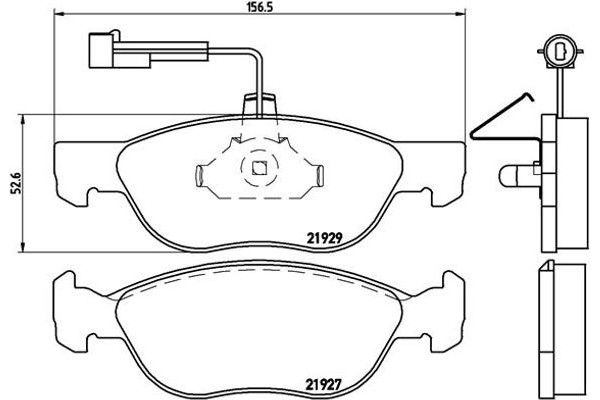 Brembo Σετ τακάκια, Δισκόφρενα - P 23 071