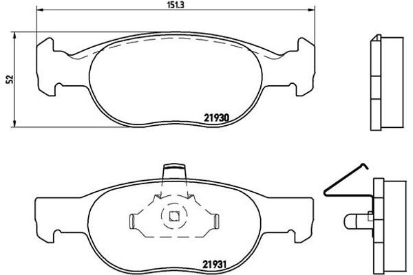 Brembo Σετ τακάκια, Δισκόφρενα - P 23 073