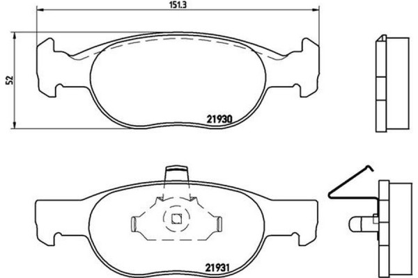 Brembo Σετ τακάκια, Δισκόφρενα - P 23 073