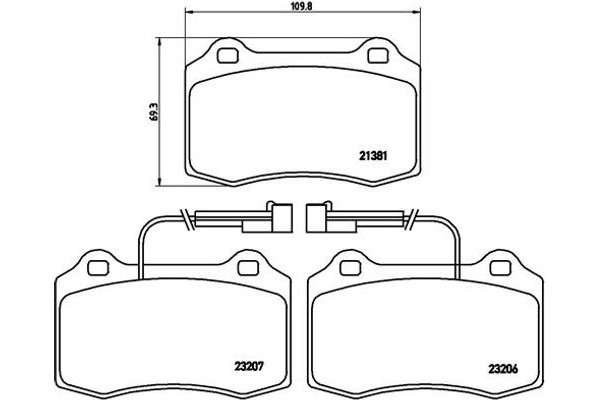 Brembo Σετ τακάκια, Δισκόφρενα - P 23 074