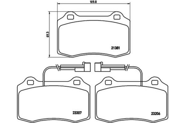 Brembo Σετ τακάκια, Δισκόφρενα - P 23 074
