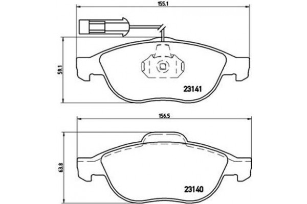 Brembo Σετ τακάκια, Δισκόφρενα - P 23 075