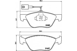 Brembo Σετ τακάκια, Δισκόφρενα - P 23 077