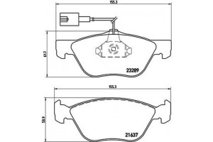 Brembo Σετ τακάκια, Δισκόφρενα - P 23 077