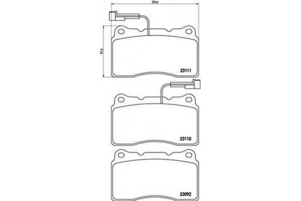 Brembo Σετ τακάκια, Δισκόφρενα - P 23 078