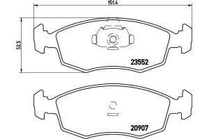 Brembo Σετ τακάκια, Δισκόφρενα - P 23 079