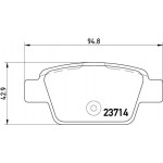 Brembo Σετ τακάκια, Δισκόφρενα - P 23 080