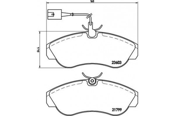 Brembo Σετ τακάκια, Δισκόφρενα - P 23 084