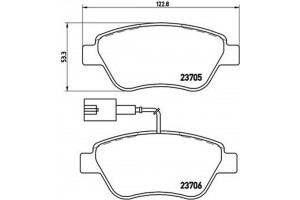 Brembo Σετ τακάκια, Δισκόφρενα - P 23 085