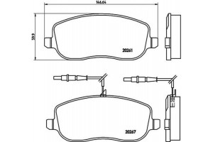 Brembo Σετ τακάκια, Δισκόφρενα - P 23 090