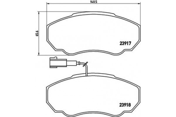 Brembo Σετ τακάκια, Δισκόφρενα - P 23 091