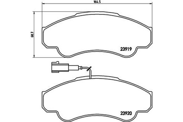 Brembo Σετ τακάκια, Δισκόφρενα - P 23 092