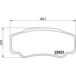 Brembo Σετ τακάκια, Δισκόφρενα - P 23 093