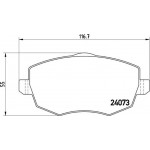 Brembo Σετ τακάκια, Δισκόφρενα - P 23 094