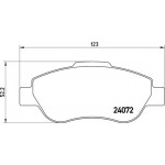 Brembo Σετ τακάκια, Δισκόφρενα - P 23 097