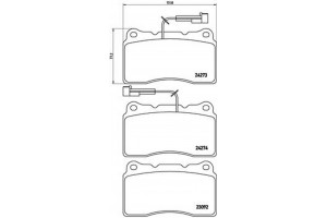 Brembo Σετ τακάκια, Δισκόφρενα - P 23 098