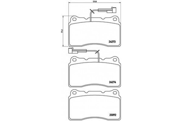 Brembo Σετ τακάκια, Δισκόφρενα - P 23 098 Brembo Σετ τακάκια, Δισκόφρενα - P 23 098
