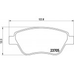 Brembo Σετ τακάκια, Δισκόφρενα - P 23 099