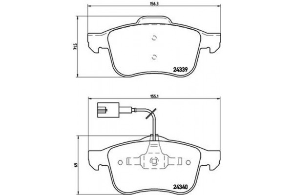 Brembo Σετ τακάκια, Δισκόφρενα - P 23 103