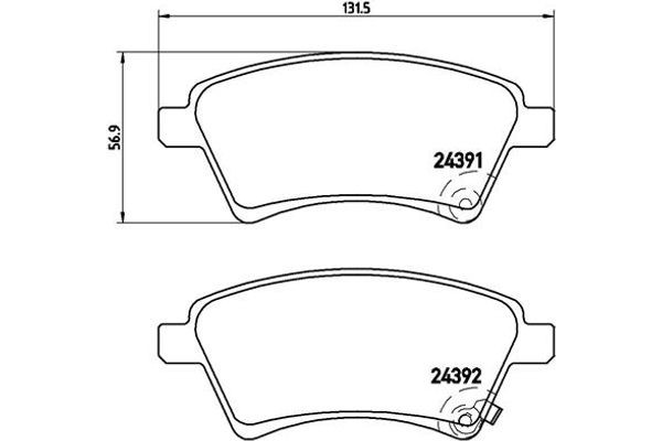 Brembo Σετ τακάκια, Δισκόφρενα - P 23 105