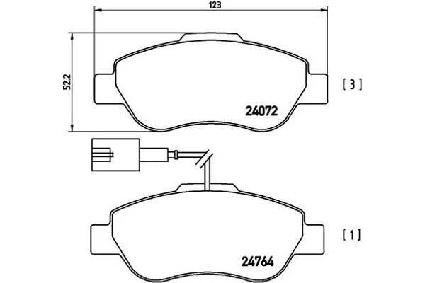 Brembo Σετ τακάκια, Δισκόφρενα - P 23 107