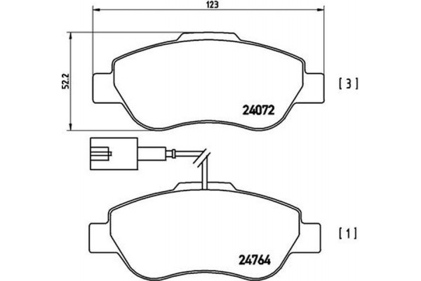 Brembo Σετ τακάκια, Δισκόφρενα - P 23 107