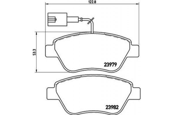 Brembo Σετ τακάκια, Δισκόφρενα - P 23 108