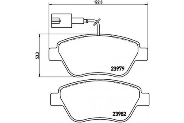 Brembo Σετ τακάκια, Δισκόφρενα - P 23 108