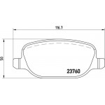 Brembo Σετ τακάκια, Δισκόφρενα - P 23 109