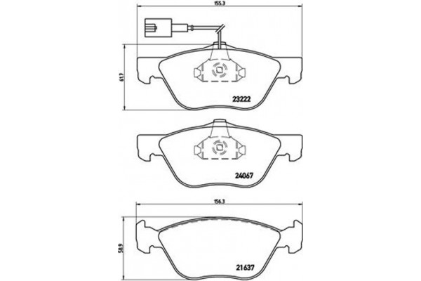 Brembo Σετ τακάκια, Δισκόφρενα - P 23 112