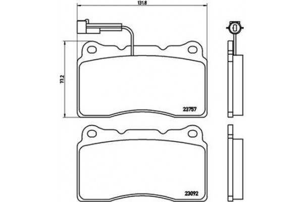 Brembo Σετ τακάκια, Δισκόφρενα - P 23 115