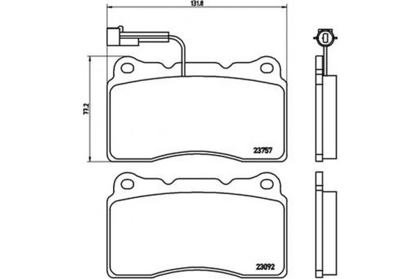 Brembo Σετ τακάκια, Δισκόφρενα - P 23 115