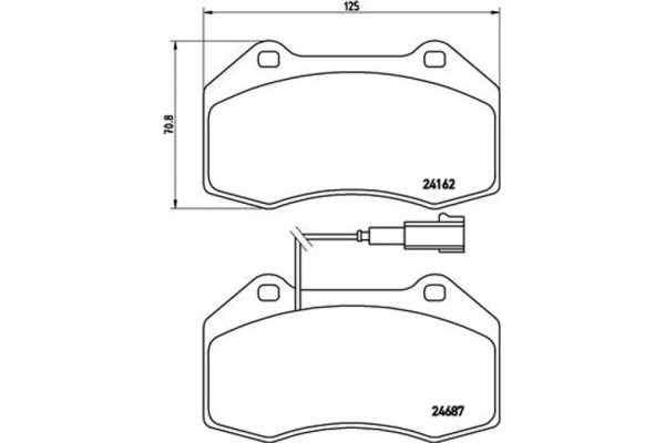 Brembo Σετ τακάκια, Δισκόφρενα - P 23 117