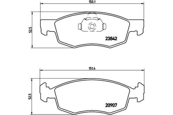 Brembo Σετ τακάκια, Δισκόφρενα - P 23 118