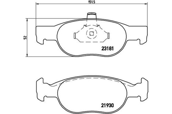 Brembo Σετ τακάκια, Δισκόφρενα - P 23 125