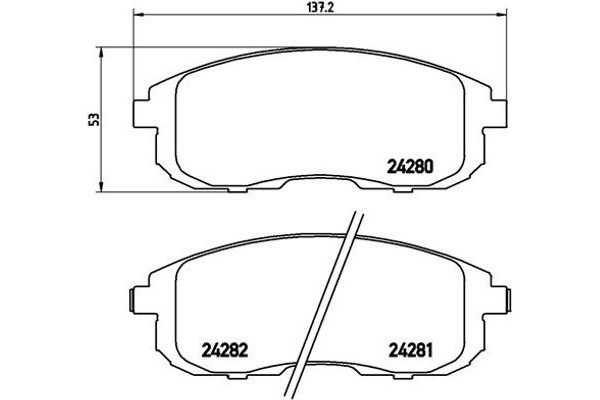 Brembo Σετ τακάκια, Δισκόφρενα - P 23 126