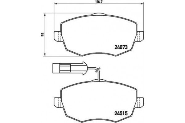 Brembo Σετ τακάκια, Δισκόφρενα - P 23 128