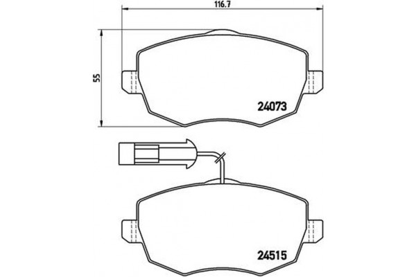 Brembo Σετ τακάκια, Δισκόφρενα - P 23 128