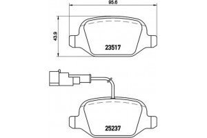 Brembo Σετ τακάκια, Δισκόφρενα - P 23 131
