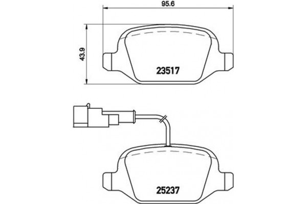 Brembo Σετ τακάκια, Δισκόφρενα - P 23 131