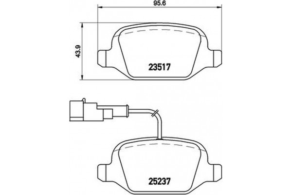 Brembo Σετ τακάκια, Δισκόφρενα - P 23 131