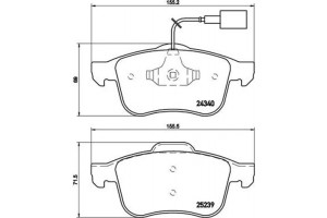 Brembo Σετ τακάκια, Δισκόφρενα - P 23 132