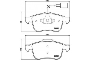Brembo Σετ τακάκια, Δισκόφρενα - P 23 132