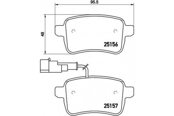 Brembo Σετ τακάκια, Δισκόφρενα - P 23 133