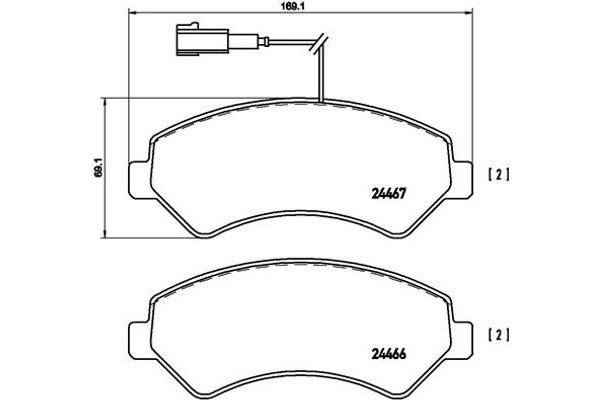 Brembo Σετ τακάκια, Δισκόφρενα - P 23 136