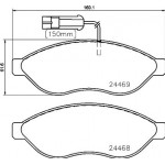 Brembo Σετ τακάκια, Δισκόφρενα - P 23 143