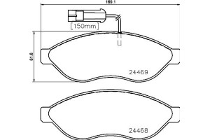 Brembo Σετ τακάκια, Δισκόφρενα - P 23 143
