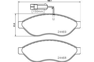 Brembo Σετ τακάκια, Δισκόφρενα - P 23 144