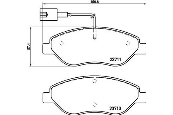 Brembo Σετ τακάκια, Δισκόφρενα - P 23 145